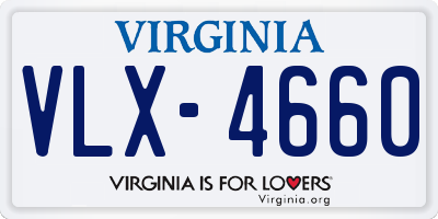 VA license plate VLX4660