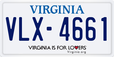 VA license plate VLX4661