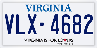 VA license plate VLX4682