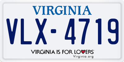 VA license plate VLX4719