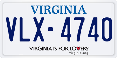 VA license plate VLX4740