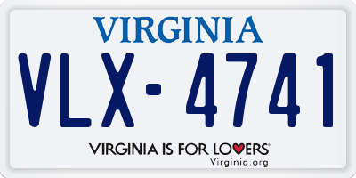 VA license plate VLX4741