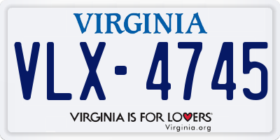 VA license plate VLX4745