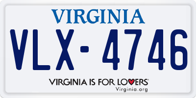 VA license plate VLX4746