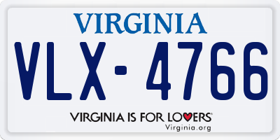 VA license plate VLX4766