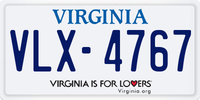 VA license plate VLX4767