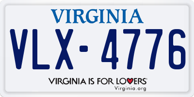 VA license plate VLX4776