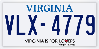 VA license plate VLX4779