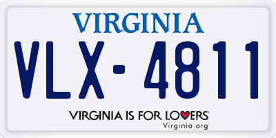 VA license plate VLX4811