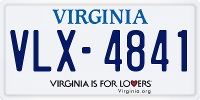 VA license plate VLX4841