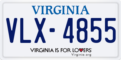 VA license plate VLX4855