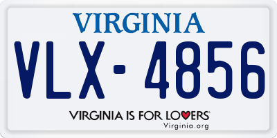 VA license plate VLX4856