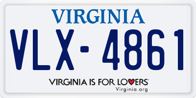 VA license plate VLX4861