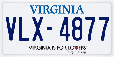 VA license plate VLX4877