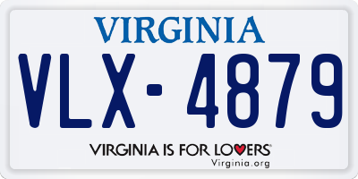 VA license plate VLX4879