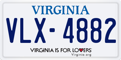 VA license plate VLX4882