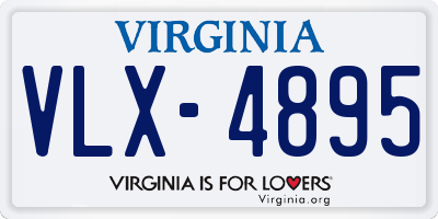 VA license plate VLX4895