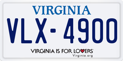 VA license plate VLX4900