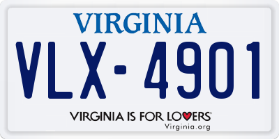 VA license plate VLX4901