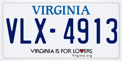 VA license plate VLX4913