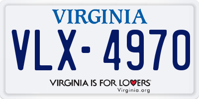 VA license plate VLX4970