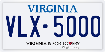 VA license plate VLX5000