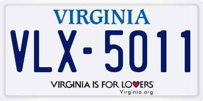 VA license plate VLX5011