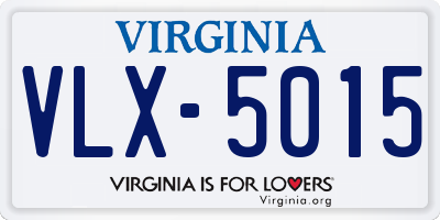 VA license plate VLX5015