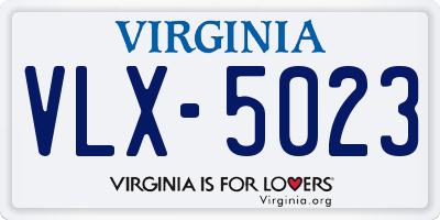 VA license plate VLX5023