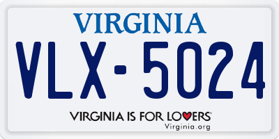 VA license plate VLX5024