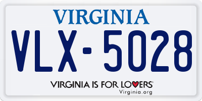 VA license plate VLX5028