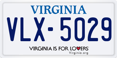 VA license plate VLX5029