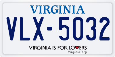 VA license plate VLX5032