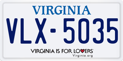 VA license plate VLX5035