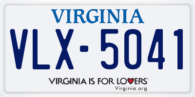 VA license plate VLX5041