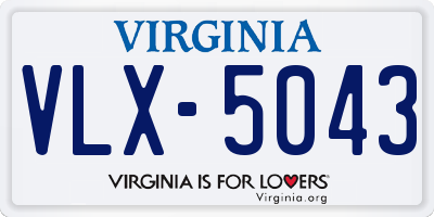 VA license plate VLX5043