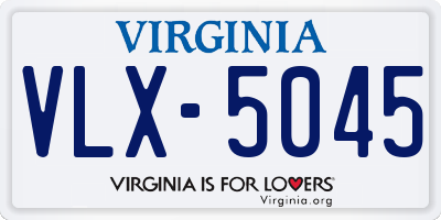 VA license plate VLX5045