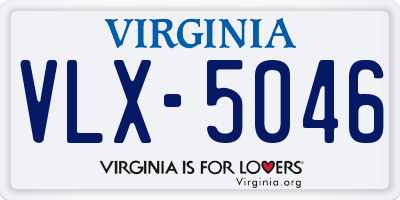 VA license plate VLX5046