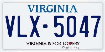 VA license plate VLX5047