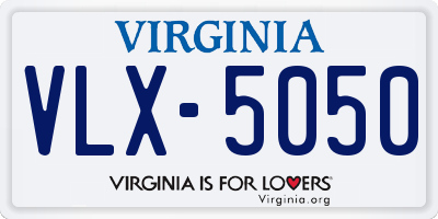 VA license plate VLX5050