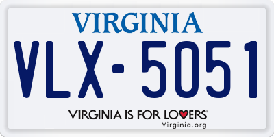 VA license plate VLX5051