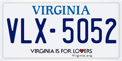 VA license plate VLX5052