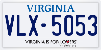 VA license plate VLX5053