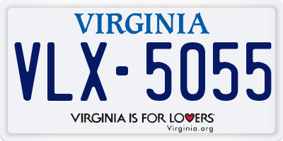 VA license plate VLX5055