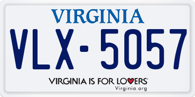 VA license plate VLX5057