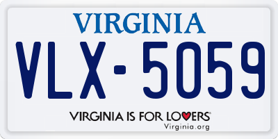 VA license plate VLX5059