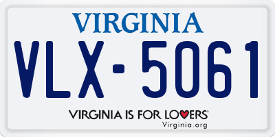 VA license plate VLX5061