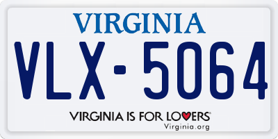 VA license plate VLX5064