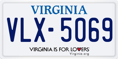 VA license plate VLX5069