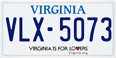 VA license plate VLX5073